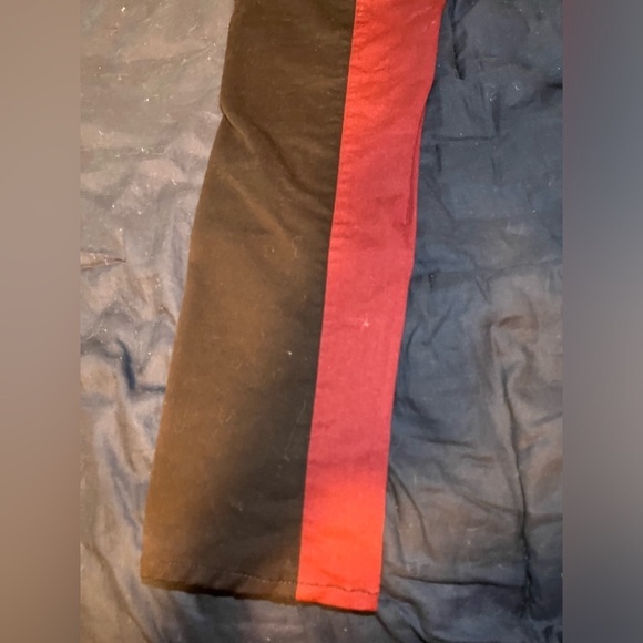 RARE rag & bone x Intermix Limited Edition DARK RED Jeans w/ Faux Leather Panel - Picture 10 of 10